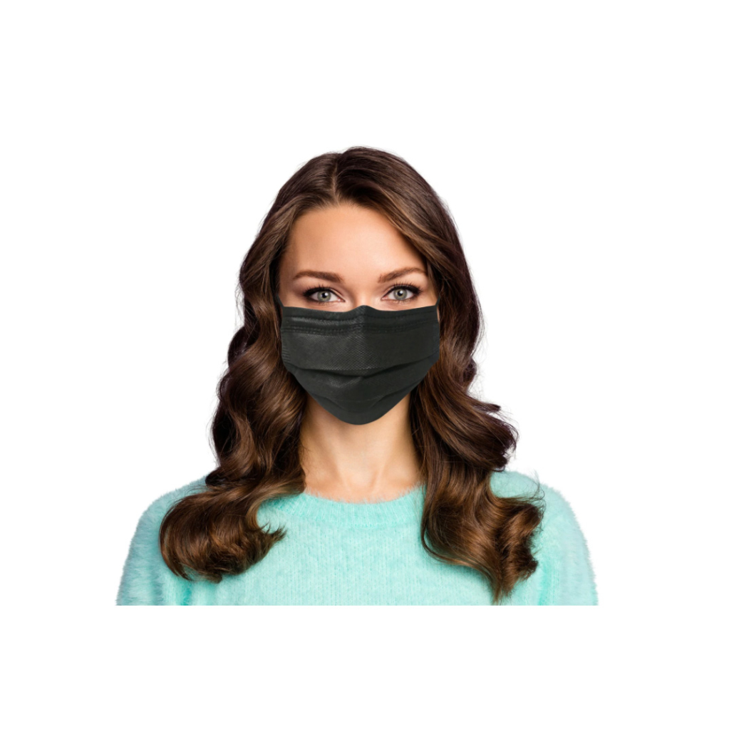 3Ply ASTM Level 3 Face Masks All Black Bahamas Medical & Surgical