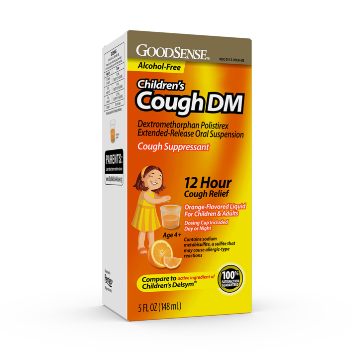 GOODSENSE® Cough DM 12 hr Cough Relief, Orange (Alcohol Free) 5oz