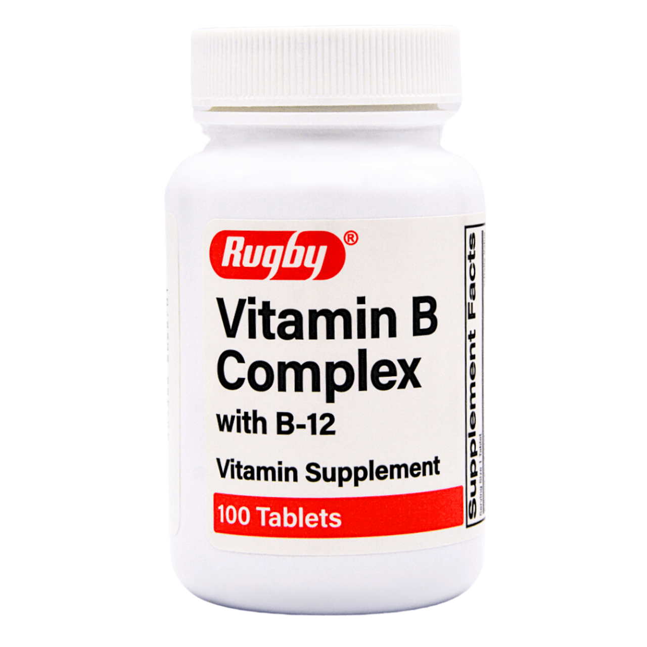 Vitamin B Complex with B-12 Tablets Rugby 100ct