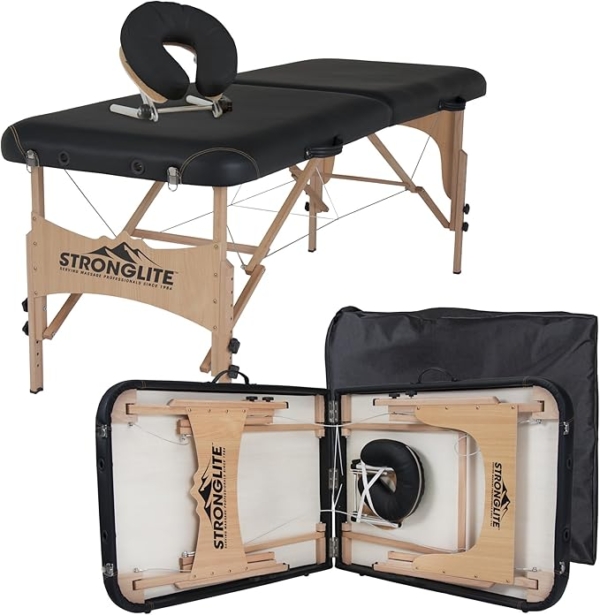 Stronglite Portable Massage Table Package Shasta, Black